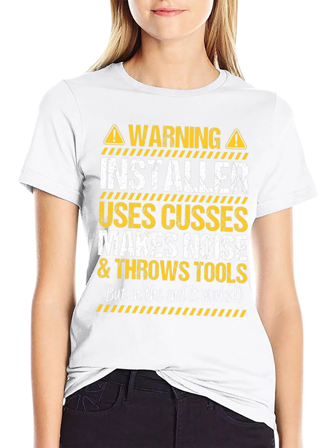Warning Installer T-Shirt - Funny Graphic Tee