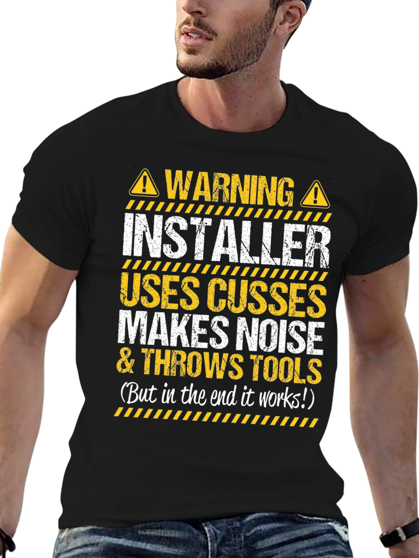 Warning Installer T-Shirt - Funny Graphic Tee