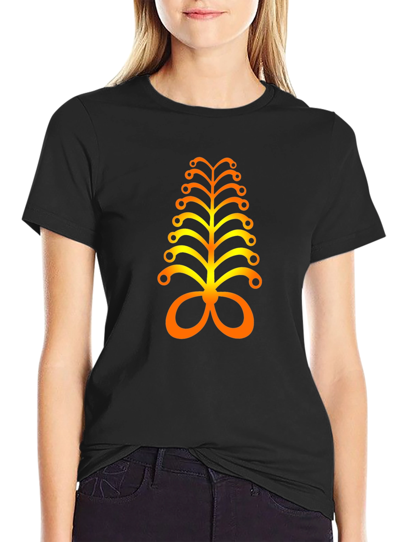 Adinkra Inspired Black T-Shirt