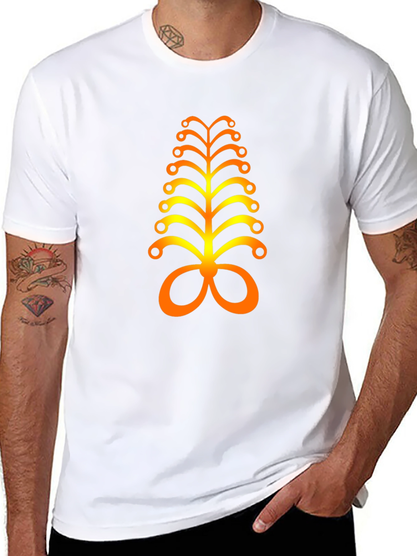 Adinkra Inspired Black T-Shirt