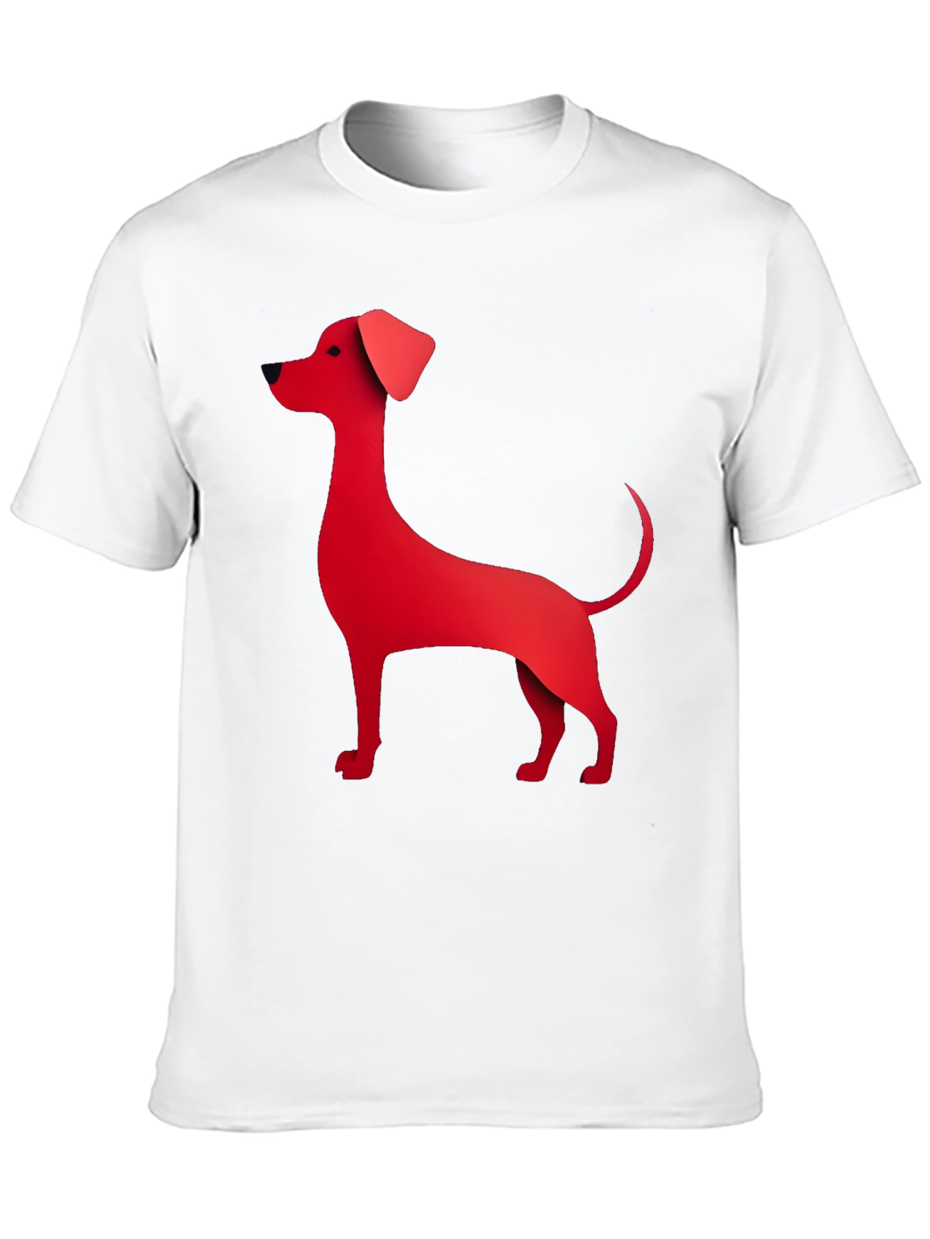 Red Dog Graphic Tee - Black Cotton Blend T-Shirt