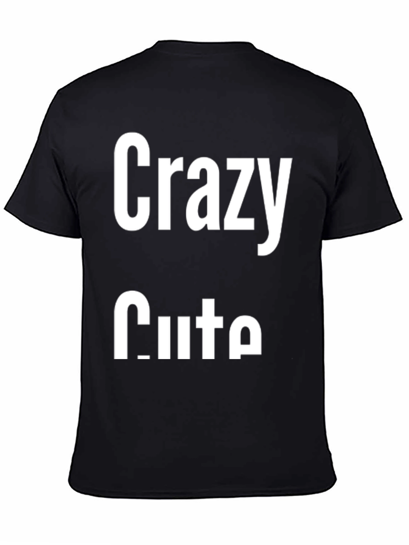 Crazy Cute Graphic Tee - Black Crewneck T-Shirt