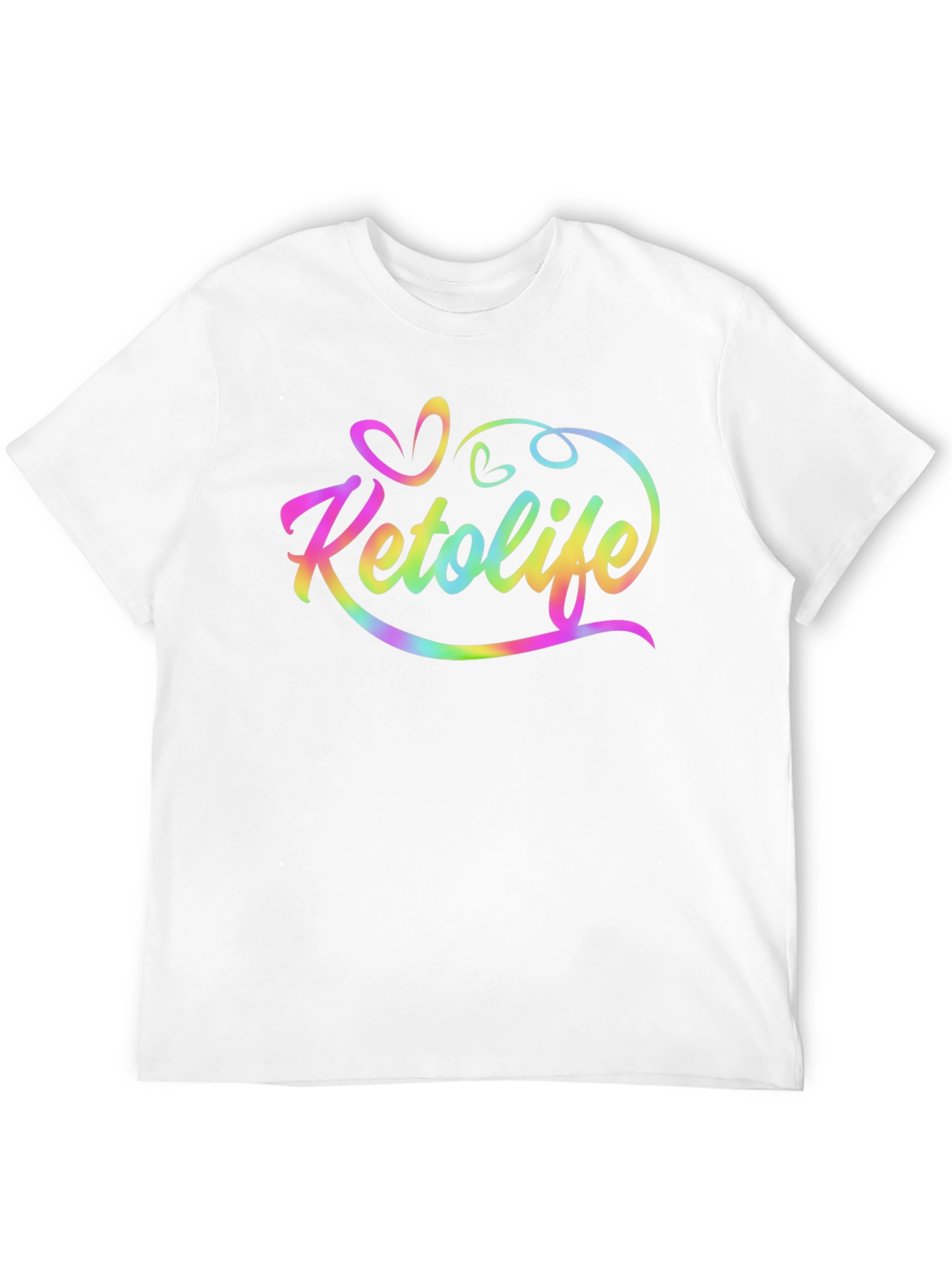 Keto Life Rainbow Graphic Black Tee