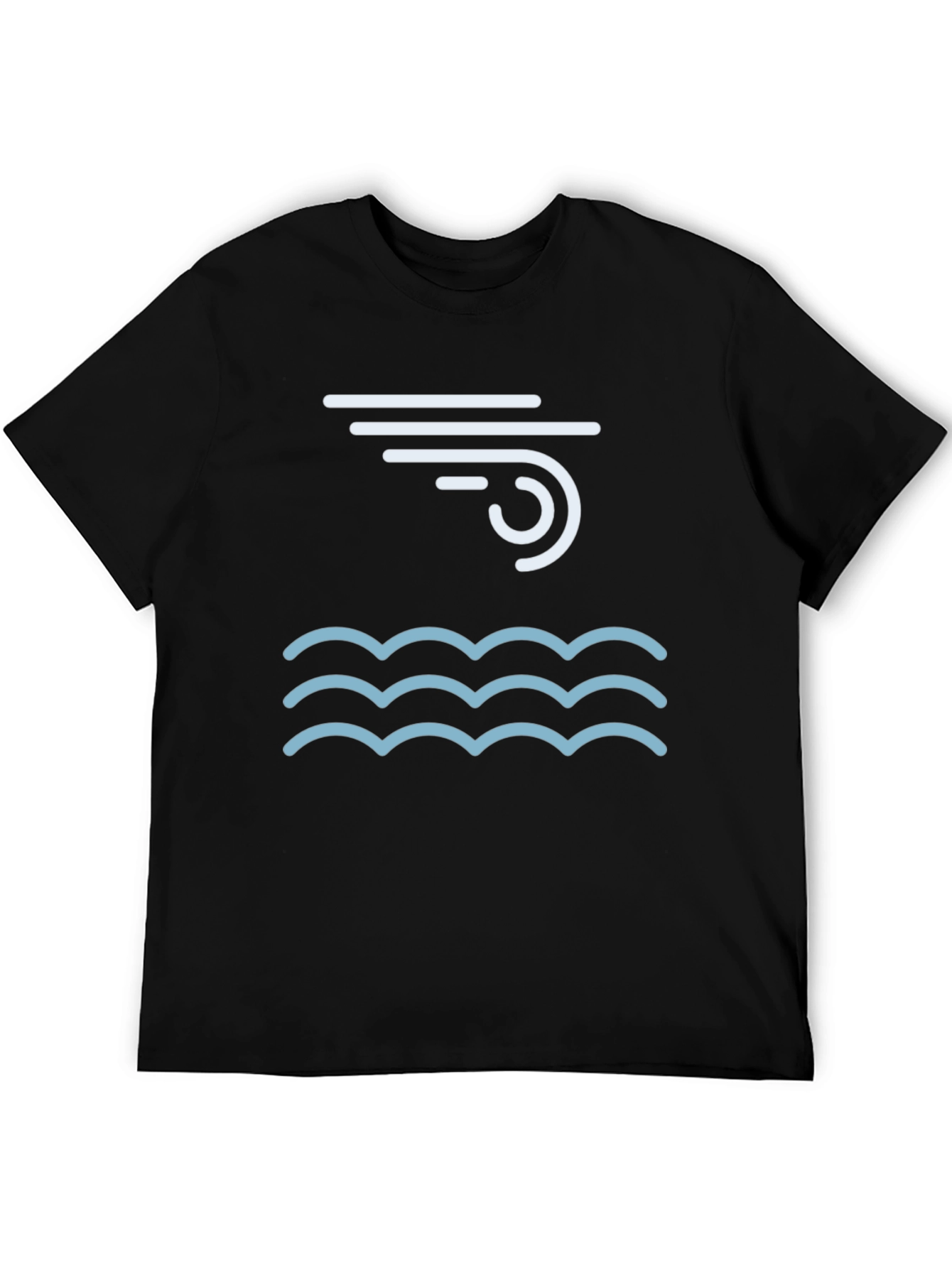 Wind & Waves Graphic Tee - Cool Black T-Shirt