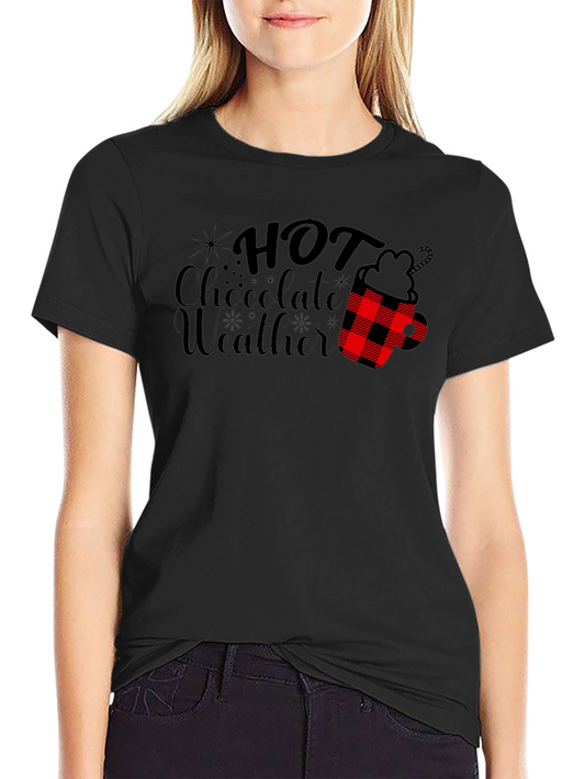 Hot Chocolate Weather Graphic Tee - Winter Apparel
