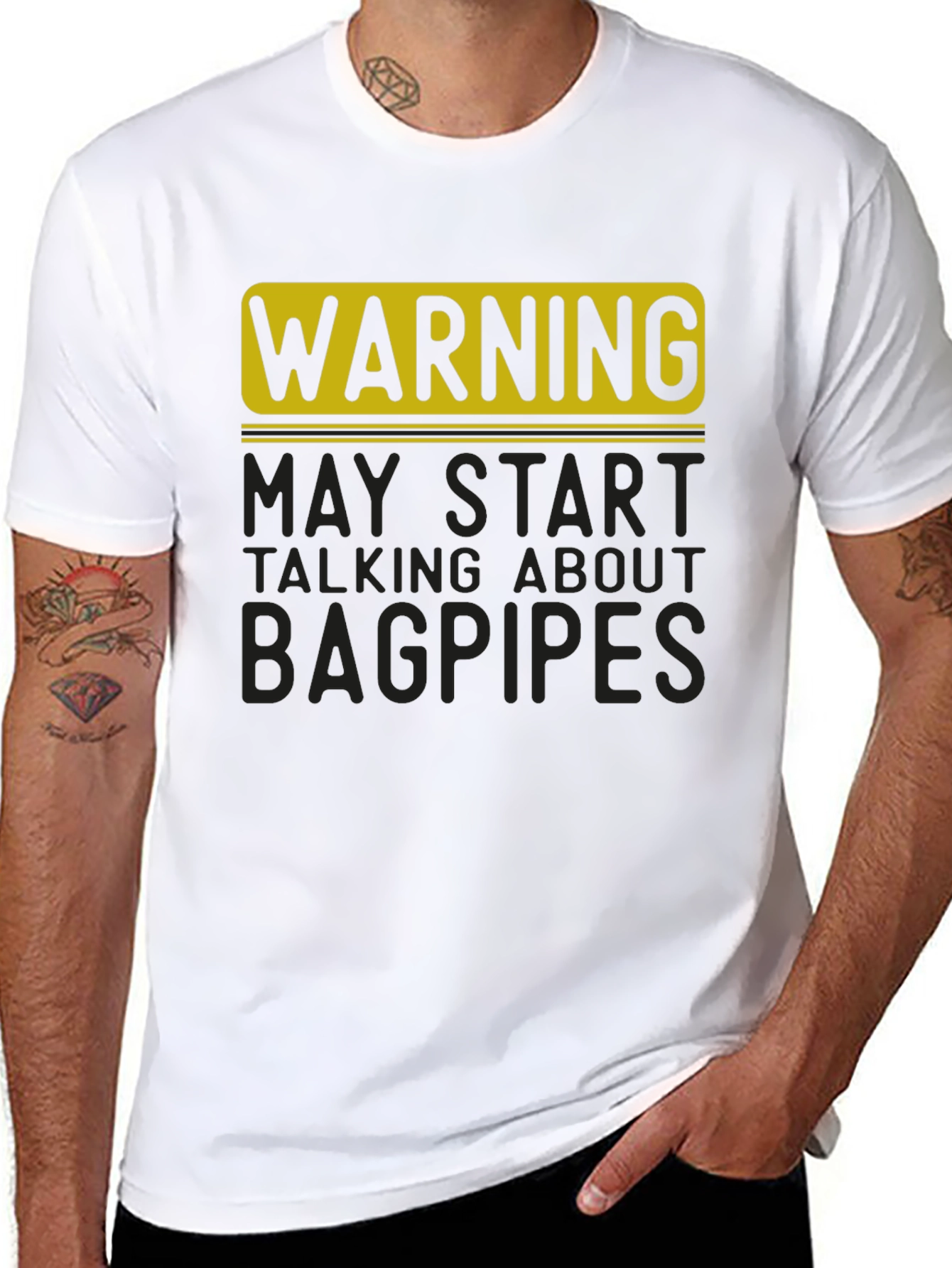Warning: May Start Talking About Bagpipes T-Shirt