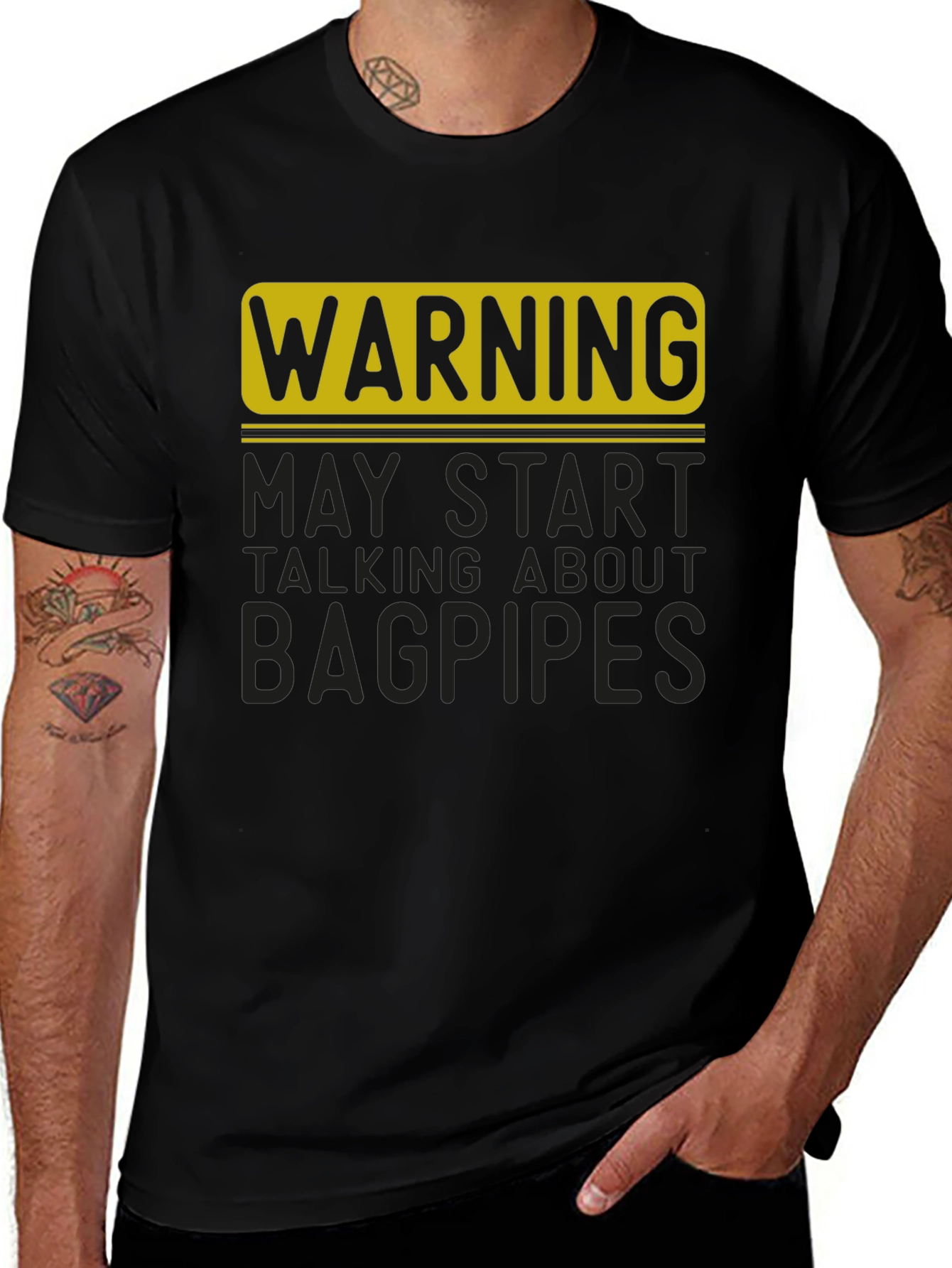 Warning: May Start Talking About Bagpipes T-Shirt