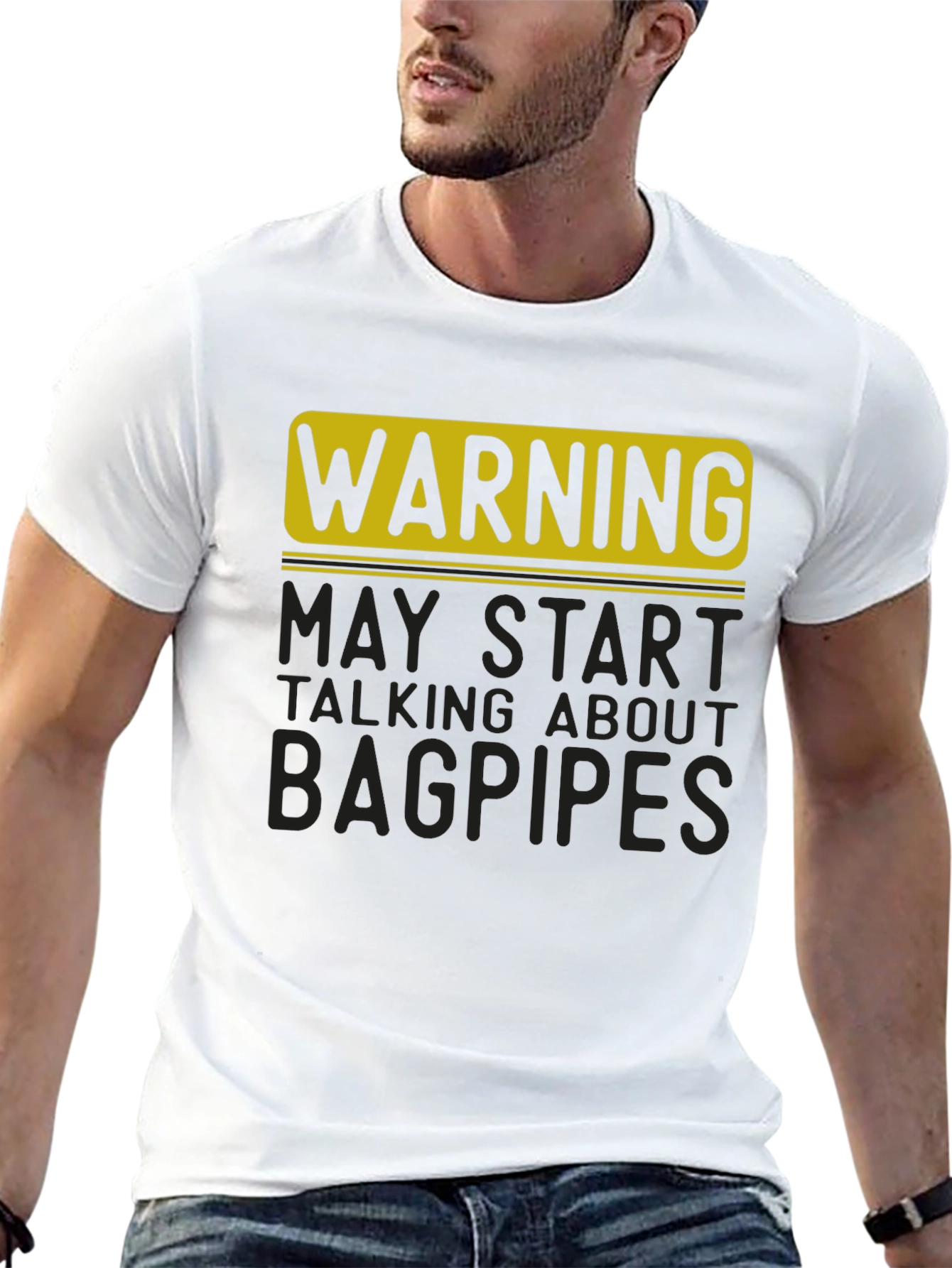 Warning: May Start Talking About Bagpipes T-Shirt