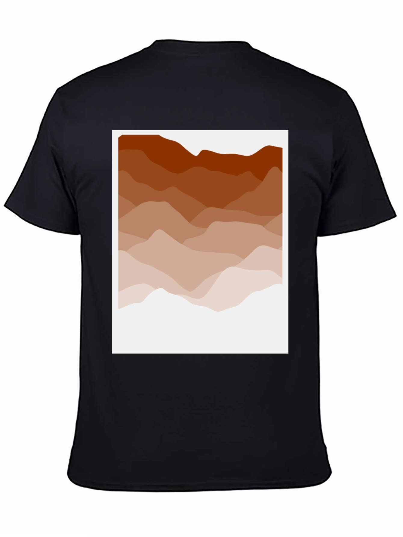 Brown Mountain Range Graphic Tee - Stylish Comfort