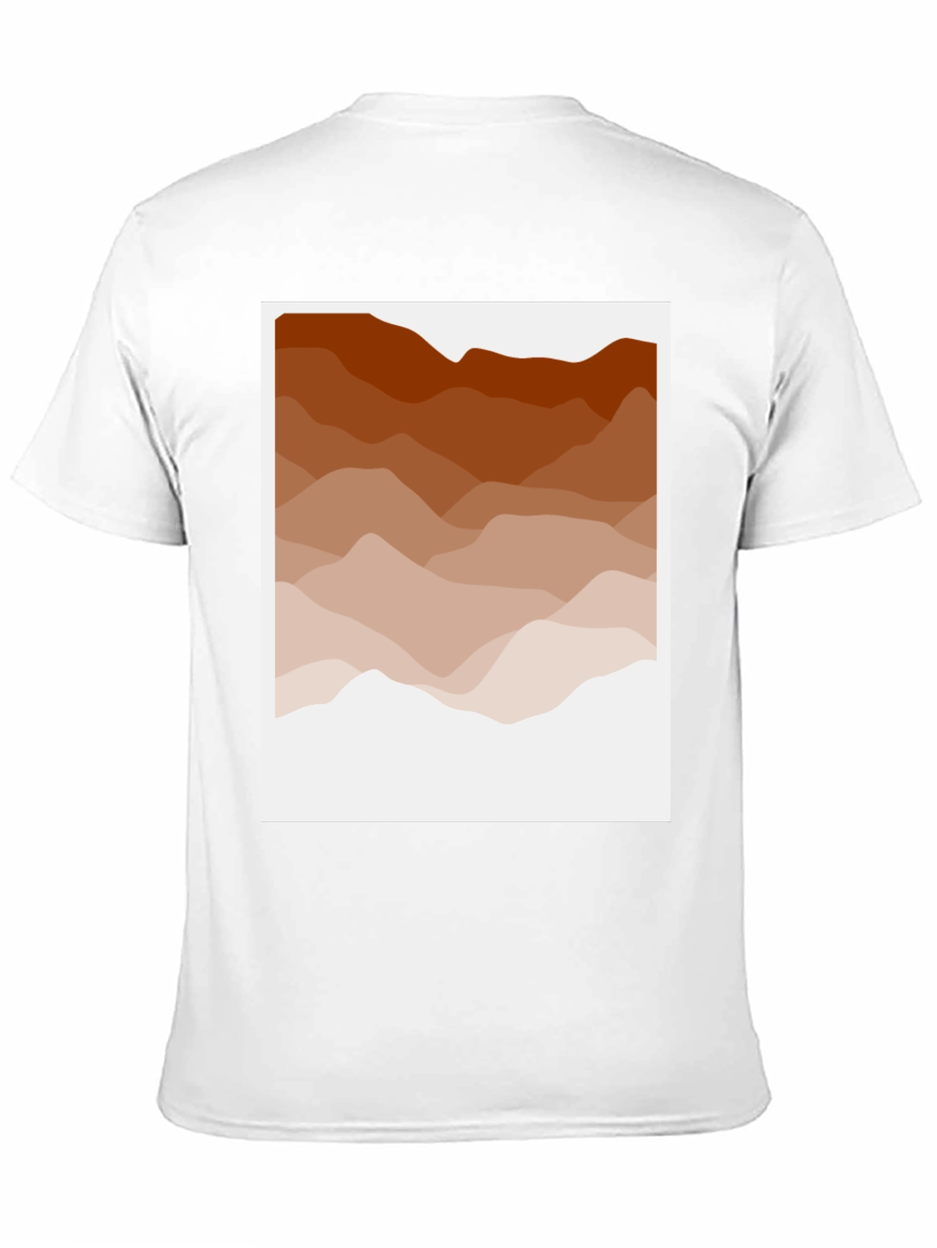 Brown Mountain Range Graphic Tee - Stylish Comfort