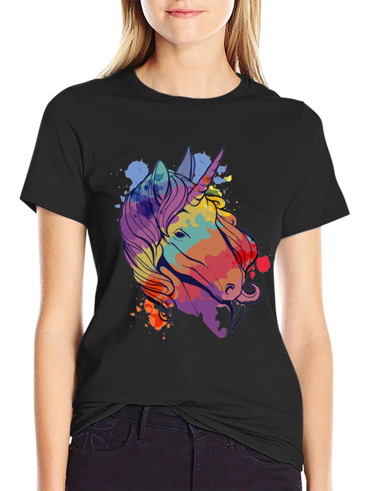 Unicorn Splash Tee - Colorful Graphic Print