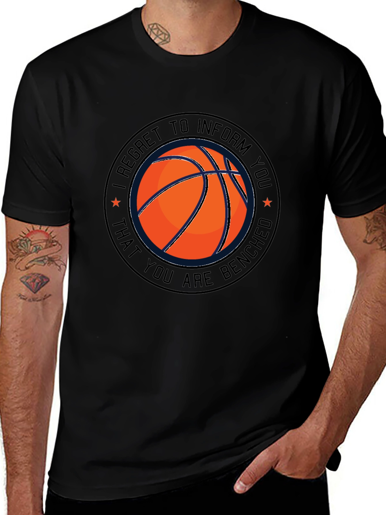 Basketball Benched T-Shirt - Funny Sports Tee