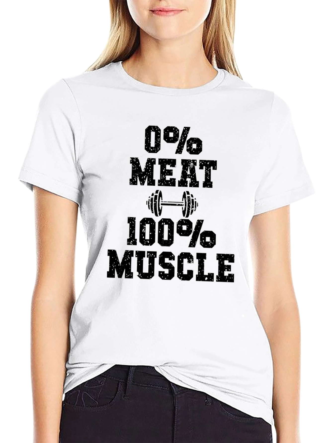 Vegan Bodybuilder T-Shirt - 0% Meat 100% Muscle