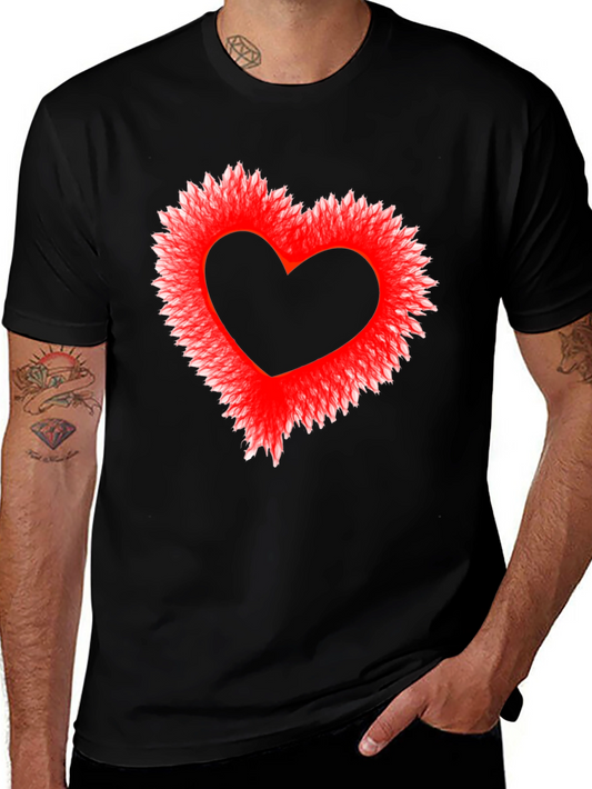 Heart Graphic Black Tee - Stylish & Trendy
