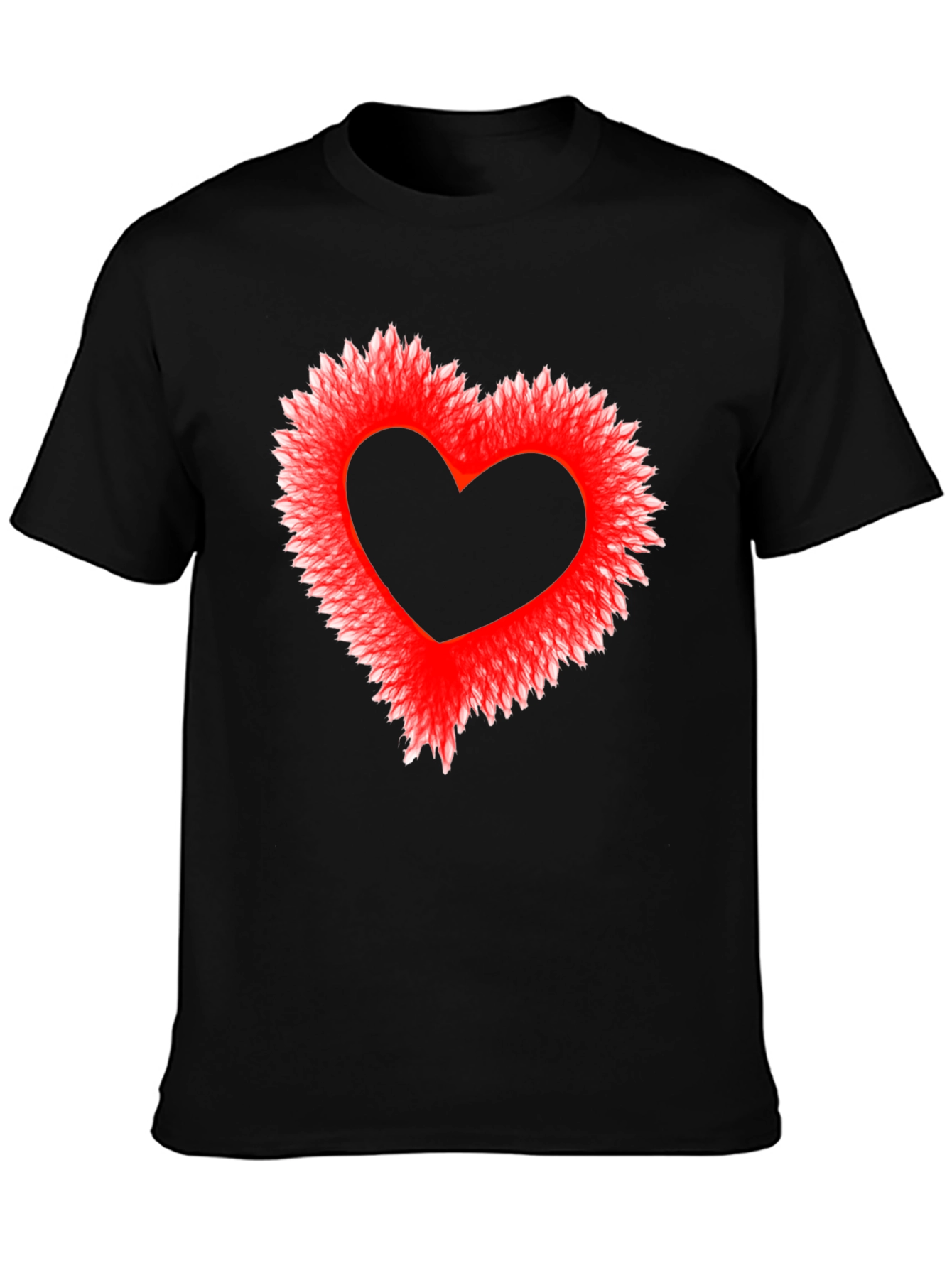 Heart Graphic Black Tee - Stylish & Trendy