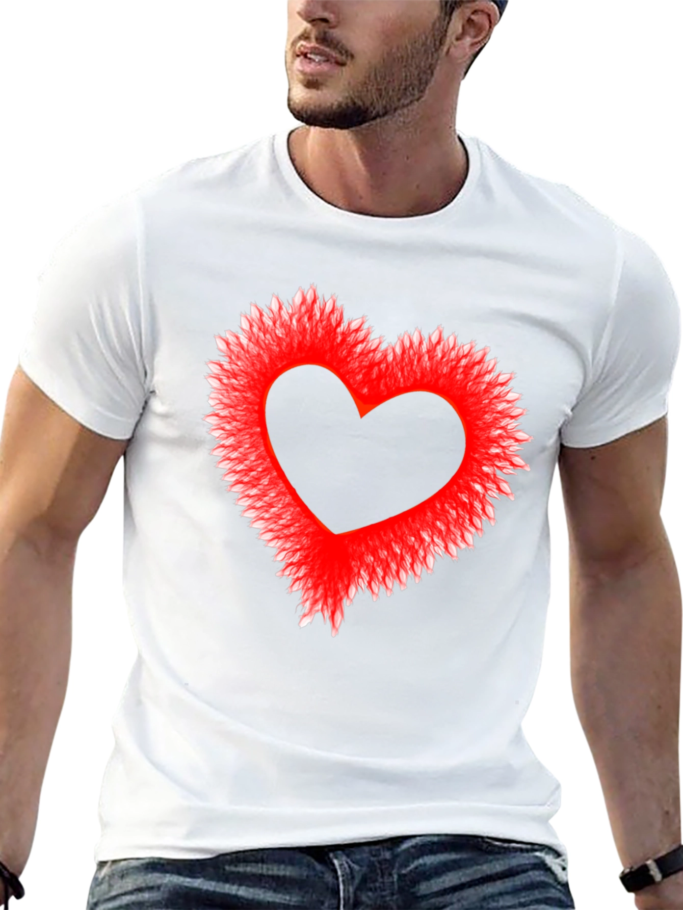 Heart Graphic Black Tee - Stylish & Trendy