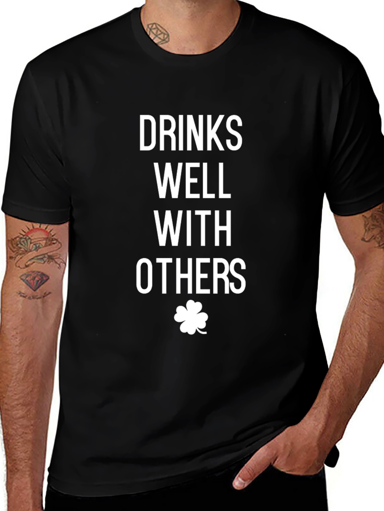 Drinks Well With Others Black T-Shirt