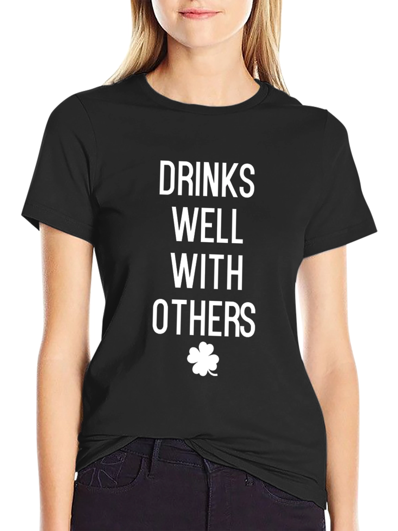 Drinks Well With Others Black T-Shirt