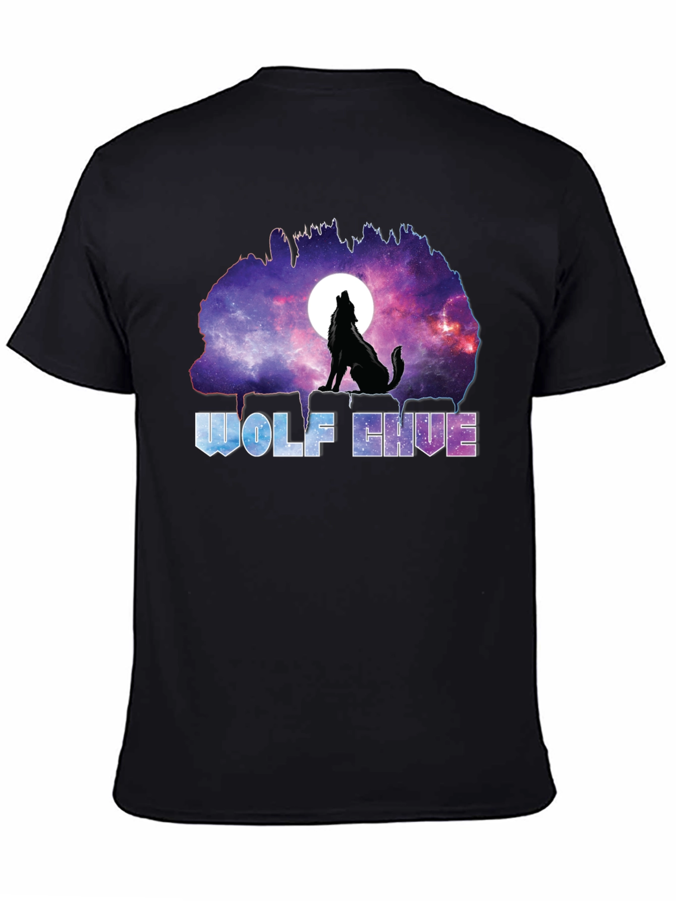 Wolf Hive Galaxy T-Shirt - Unique Graphic Tee