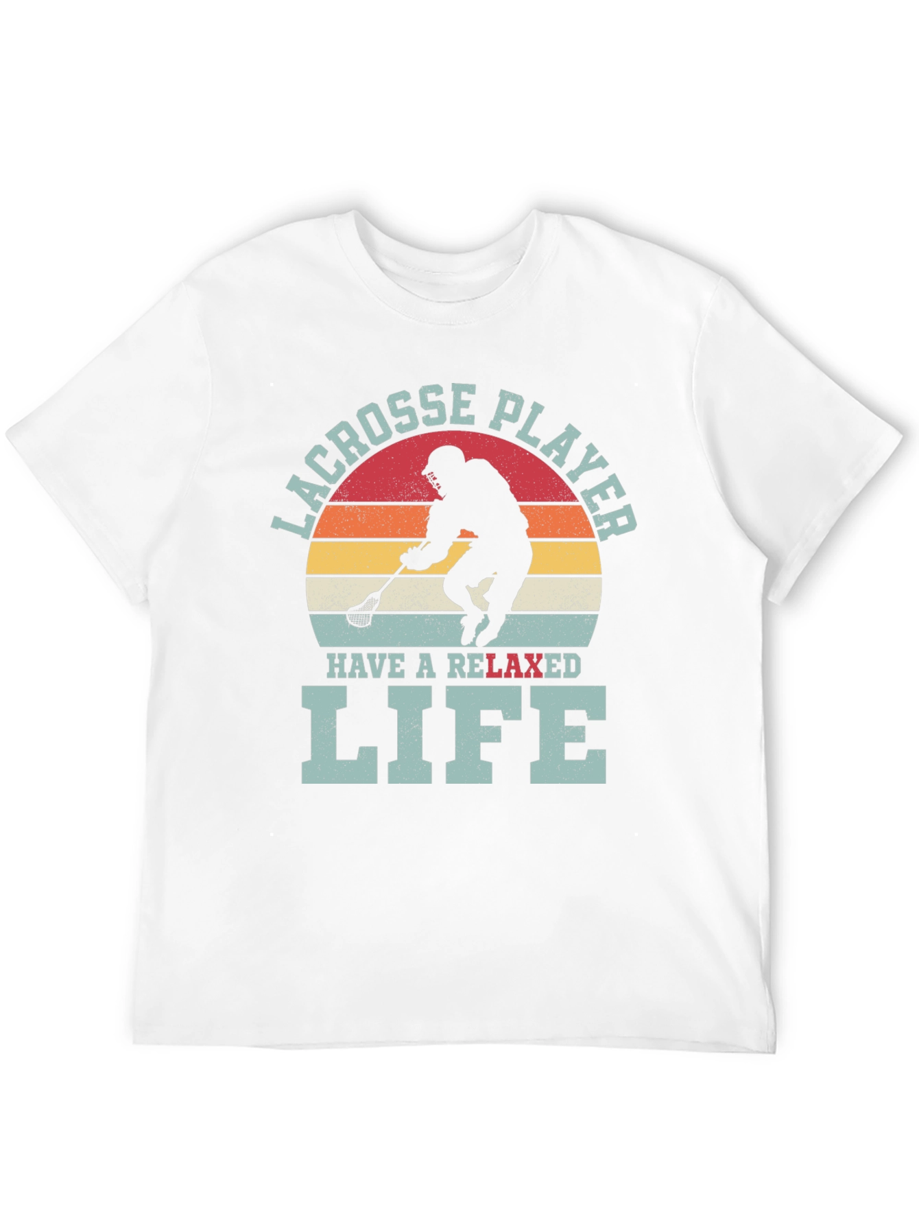 Lacrosse Player Relaxed Life Graphic T-Shirt