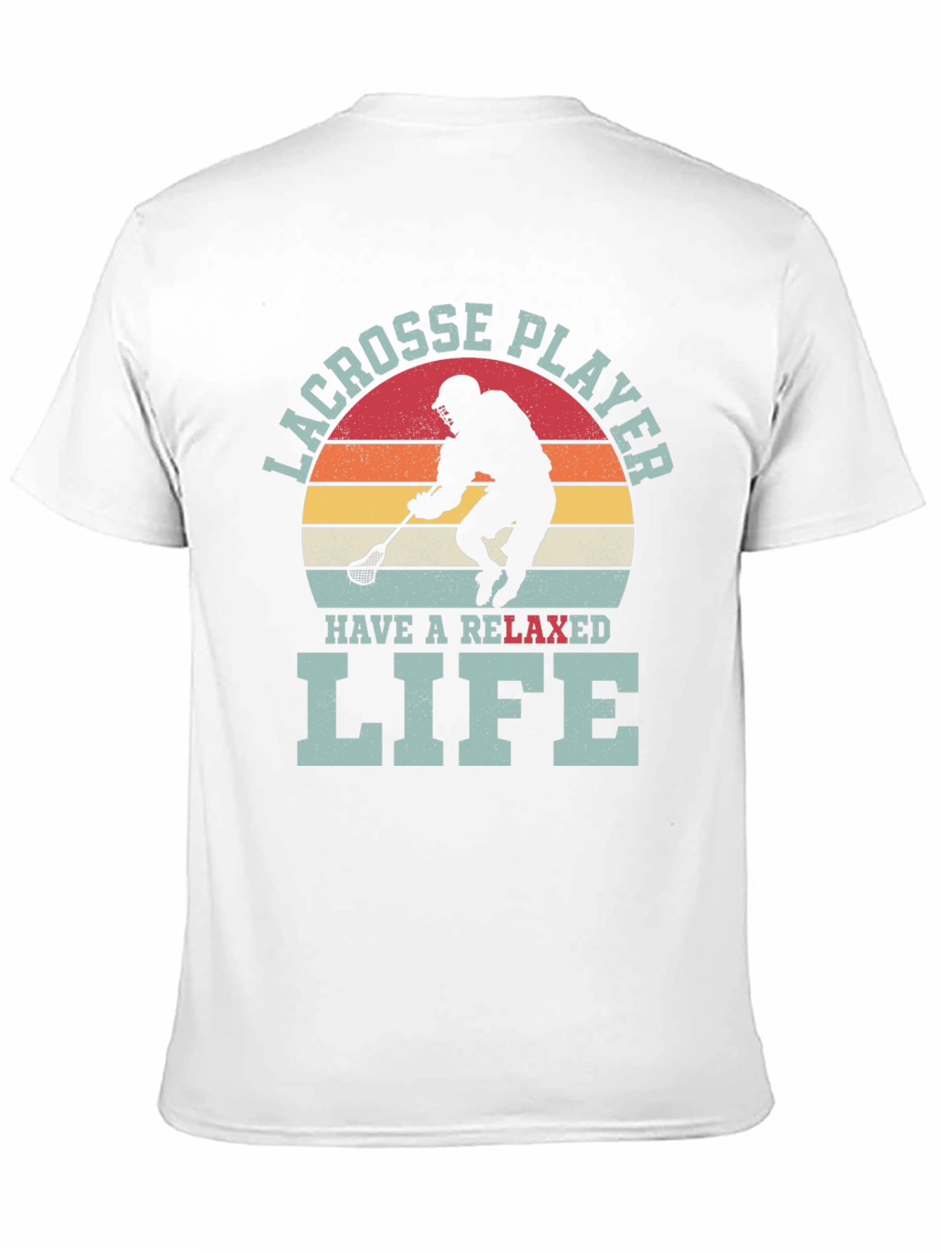 Lacrosse Player Relaxed Life Graphic T-Shirt