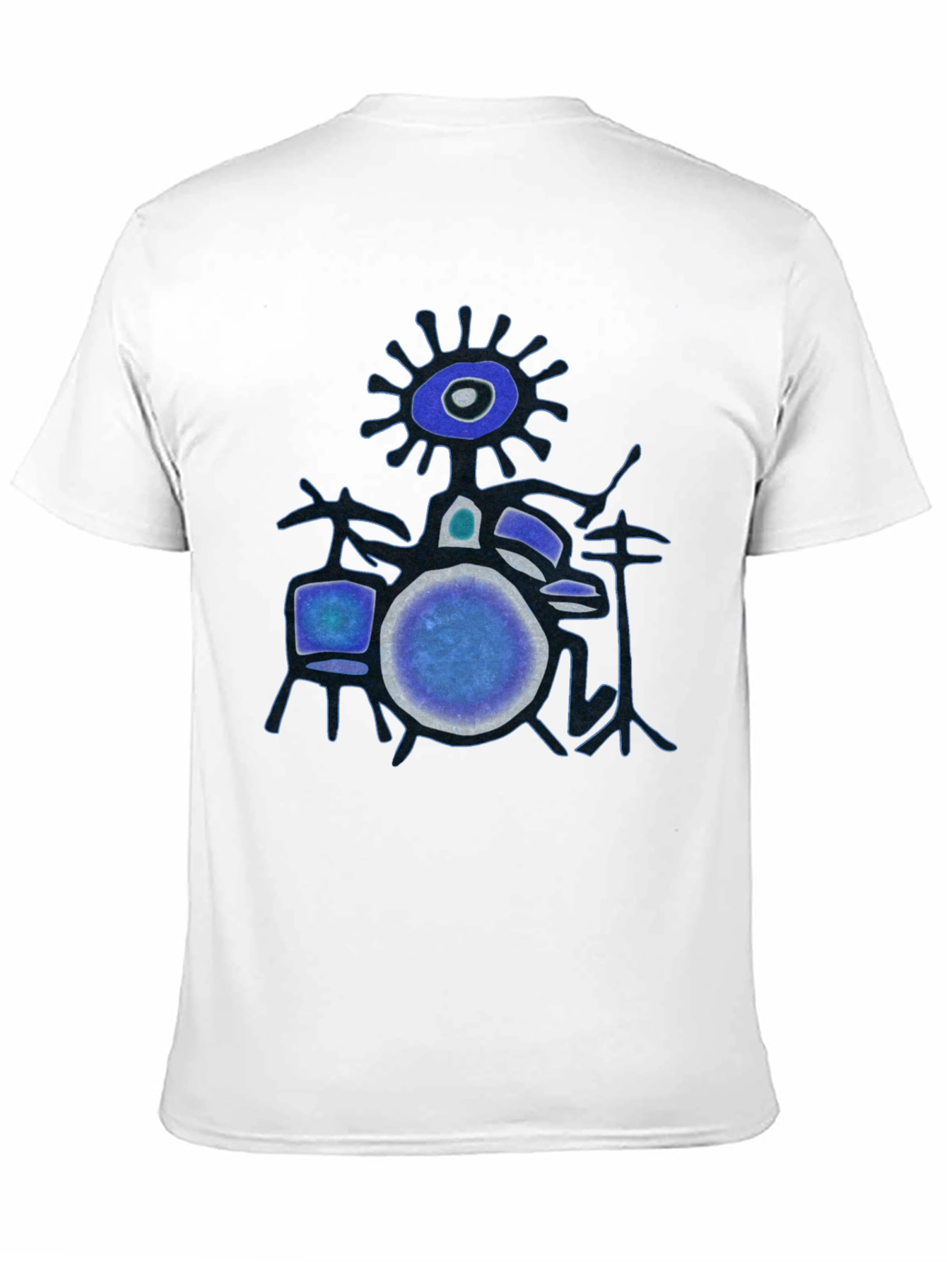 Abstract Drummer T-Shirt - Unique Graphic Tee