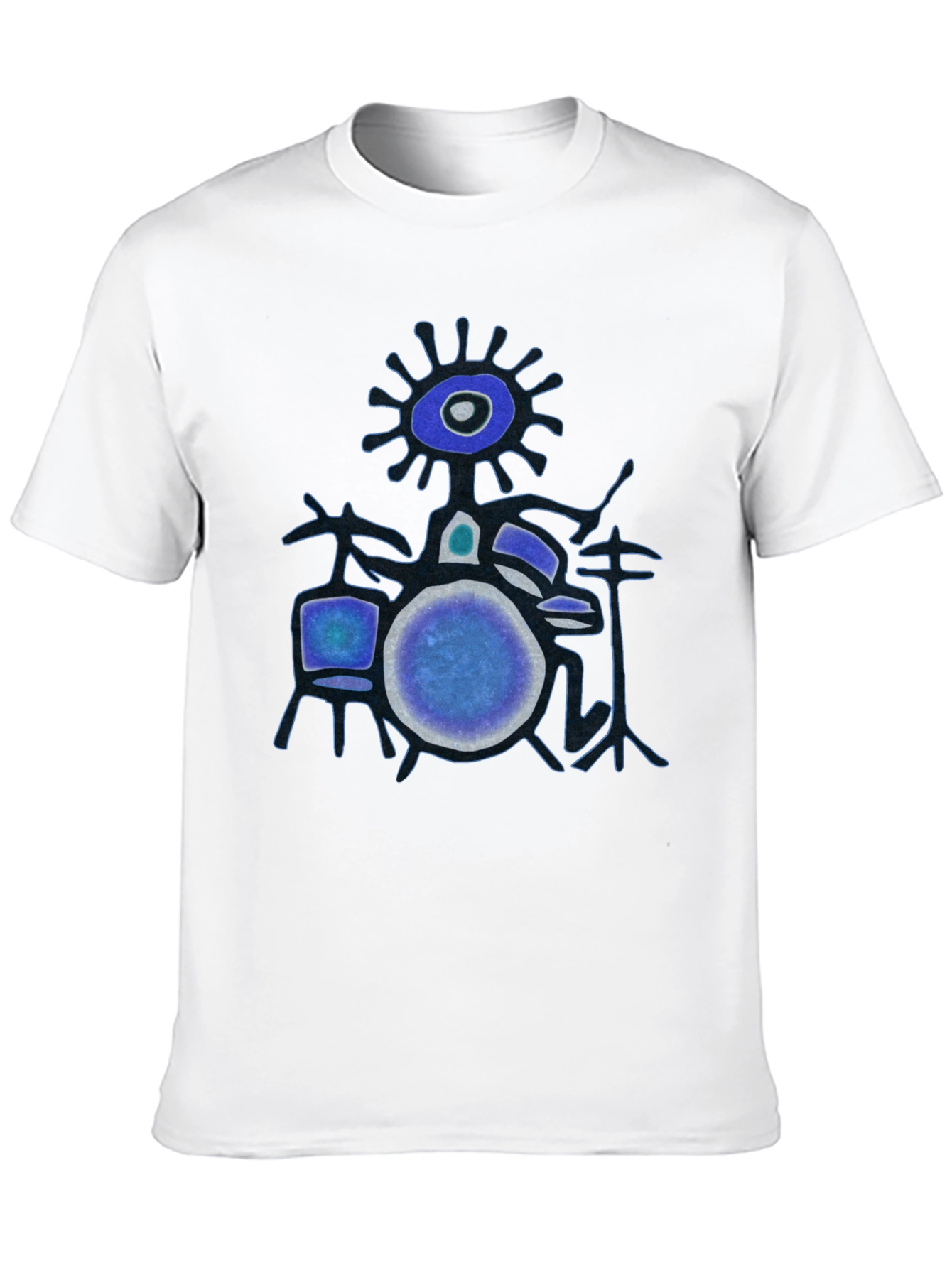 Abstract Drummer T-Shirt - Unique Graphic Tee
