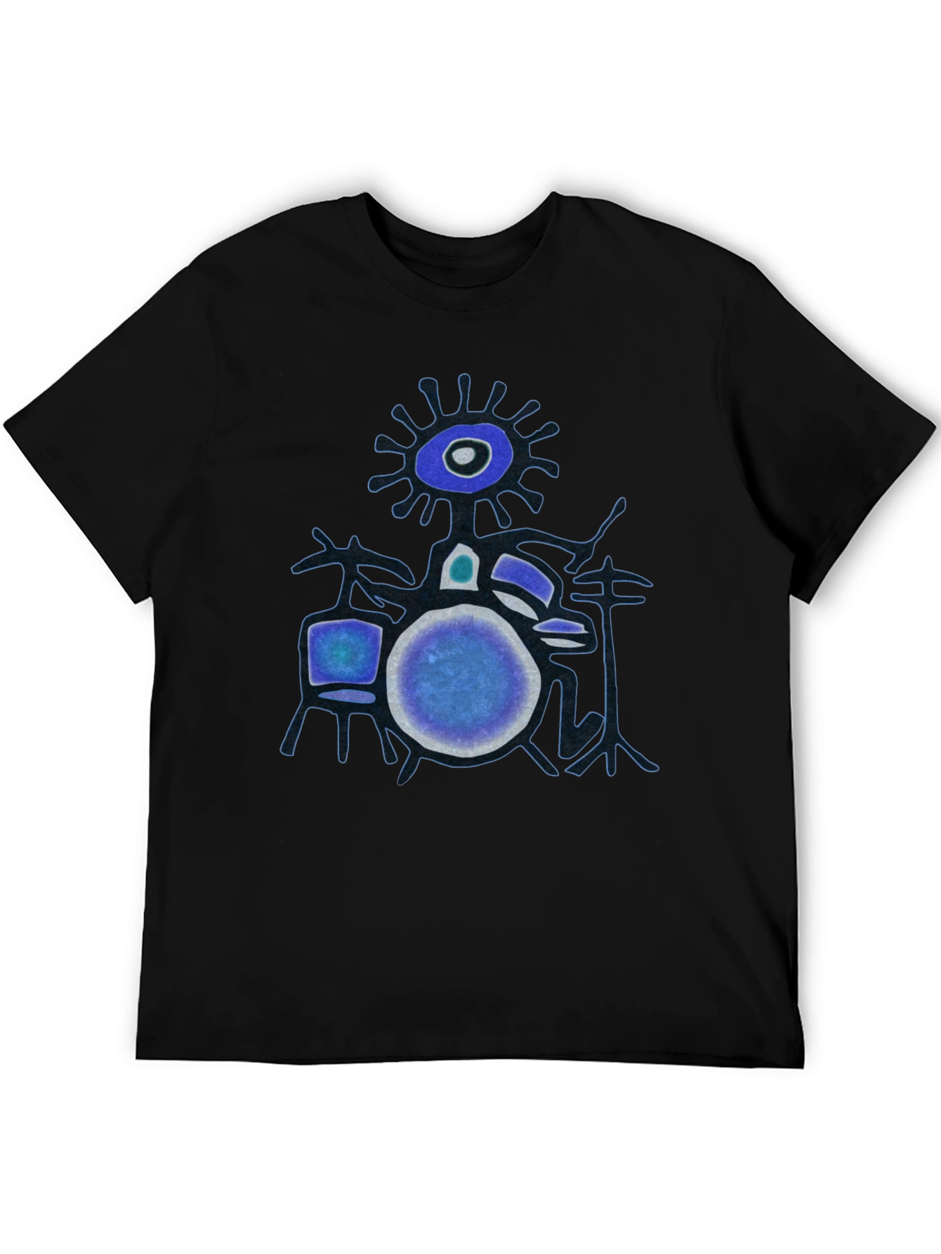 Abstract Drummer T-Shirt - Unique Graphic Tee