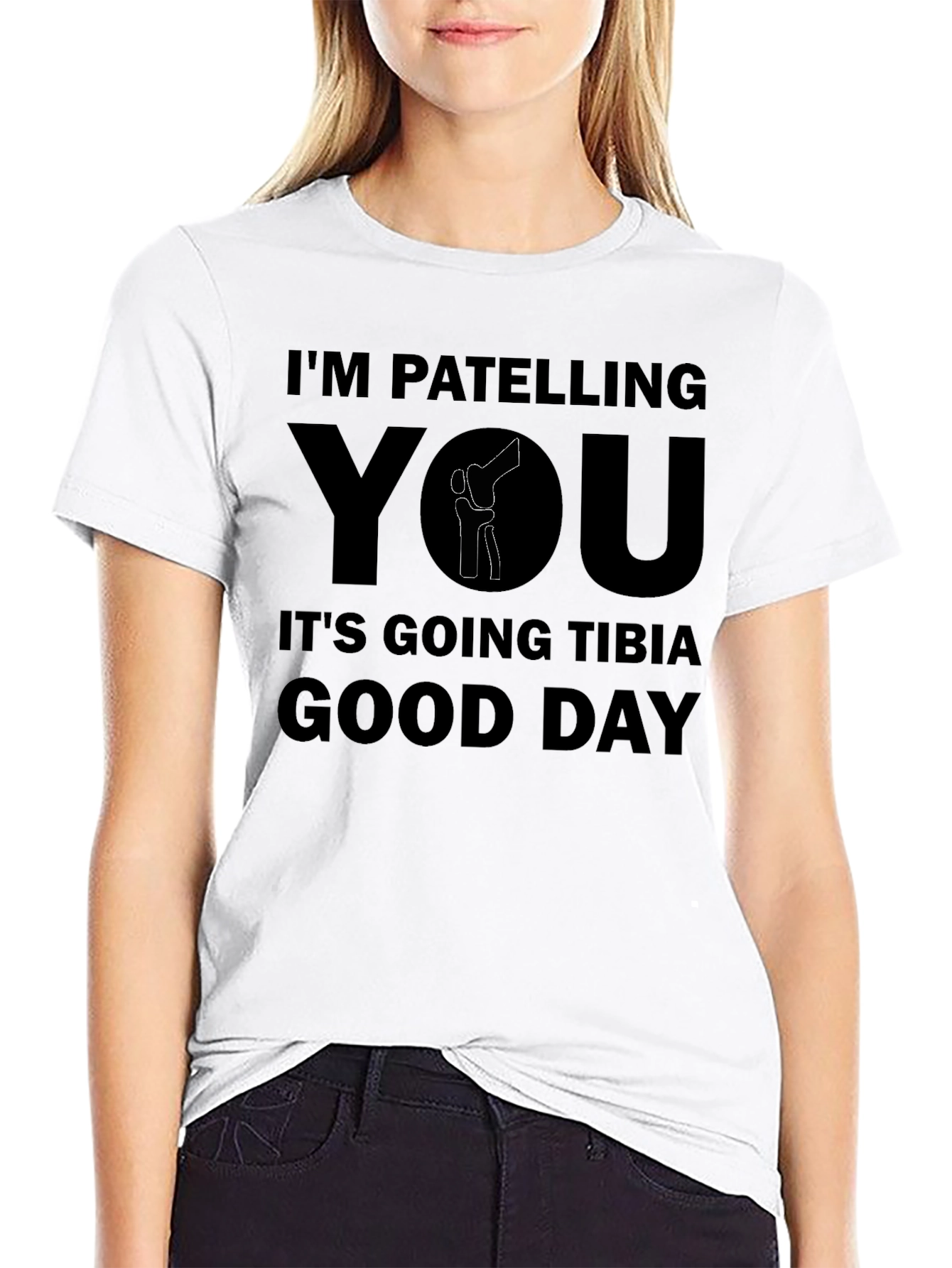 Funny Knee Anatomy Pun T-Shirt - Im Patelling You!