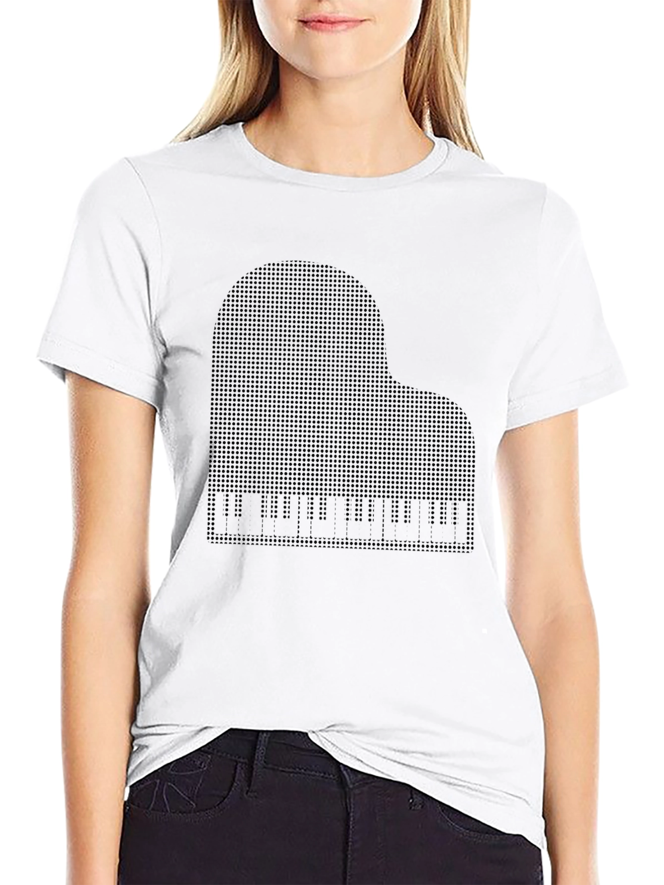 Piano Graphic T-Shirt - Classic Black Tee