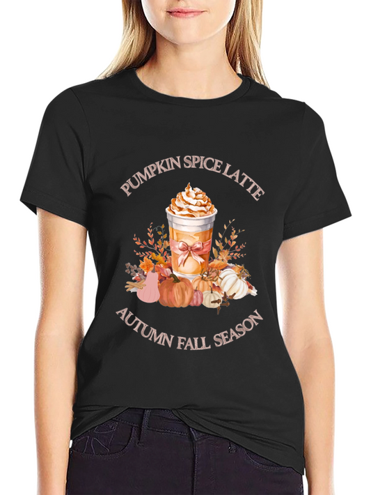 Pumpkin Spice Latte Autumn Fall Season T-Shirt