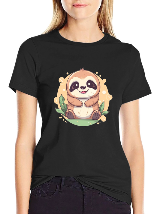 Cute Sloth Graphic Tee - Relaxed Fit