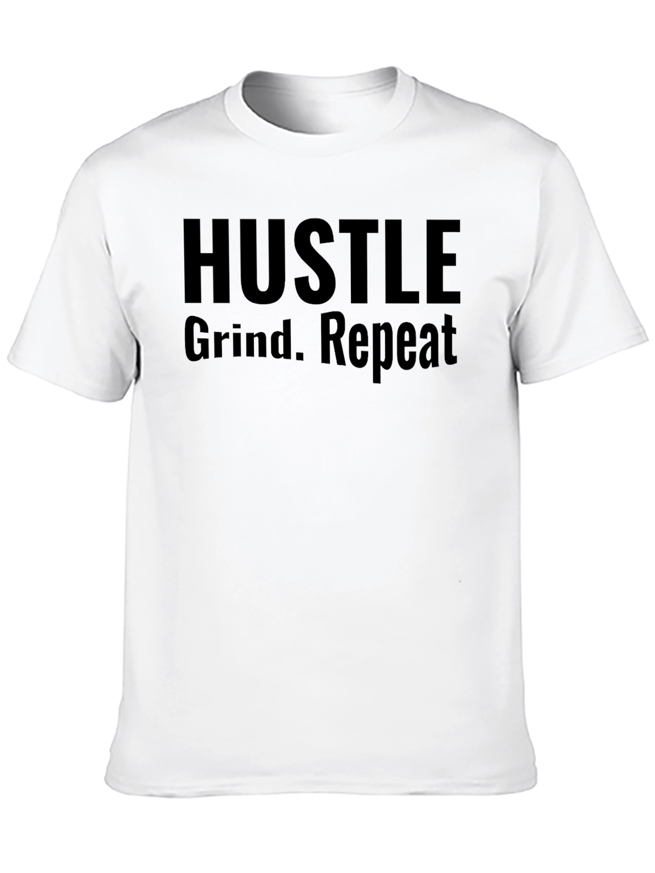 Hustle Grind Repeat Black Graphic Tee