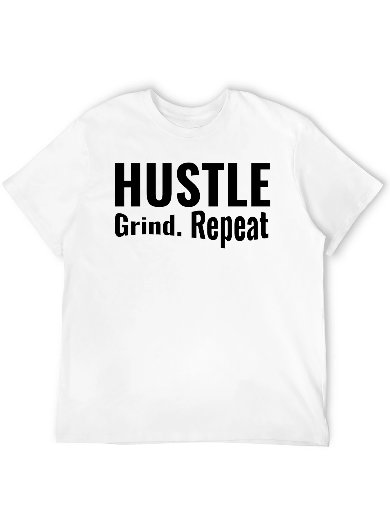 Hustle Grind Repeat Black Graphic Tee