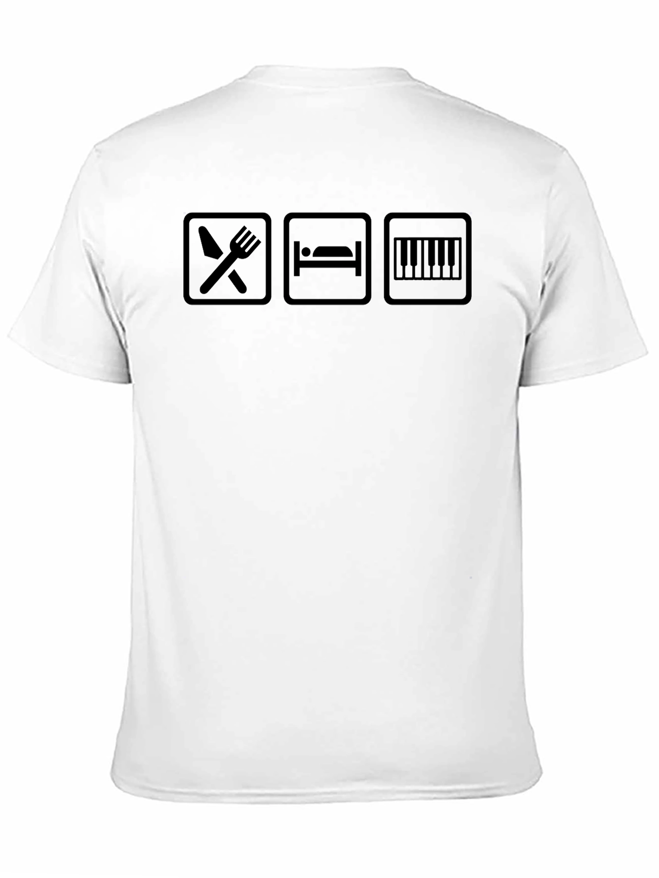 Eat Sleep Piano Black T-Shirt