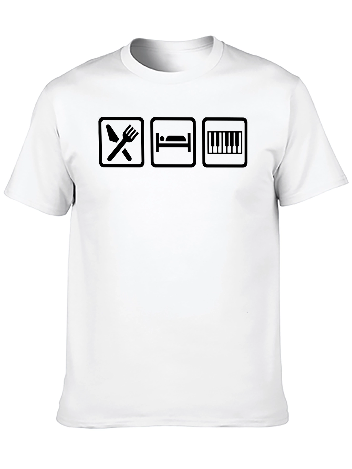 Eat Sleep Piano Black T-Shirt