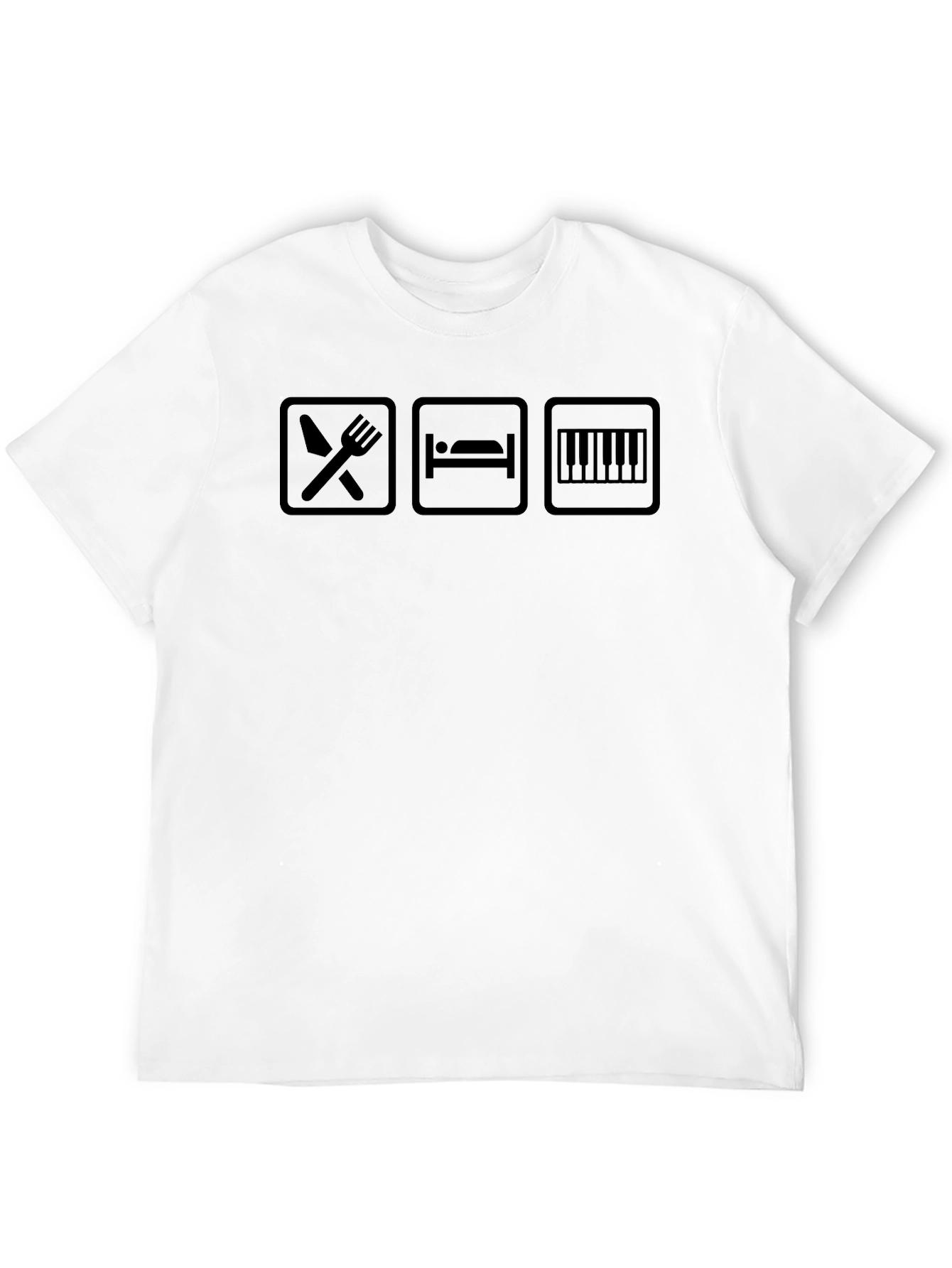 Eat Sleep Piano Black T-Shirt