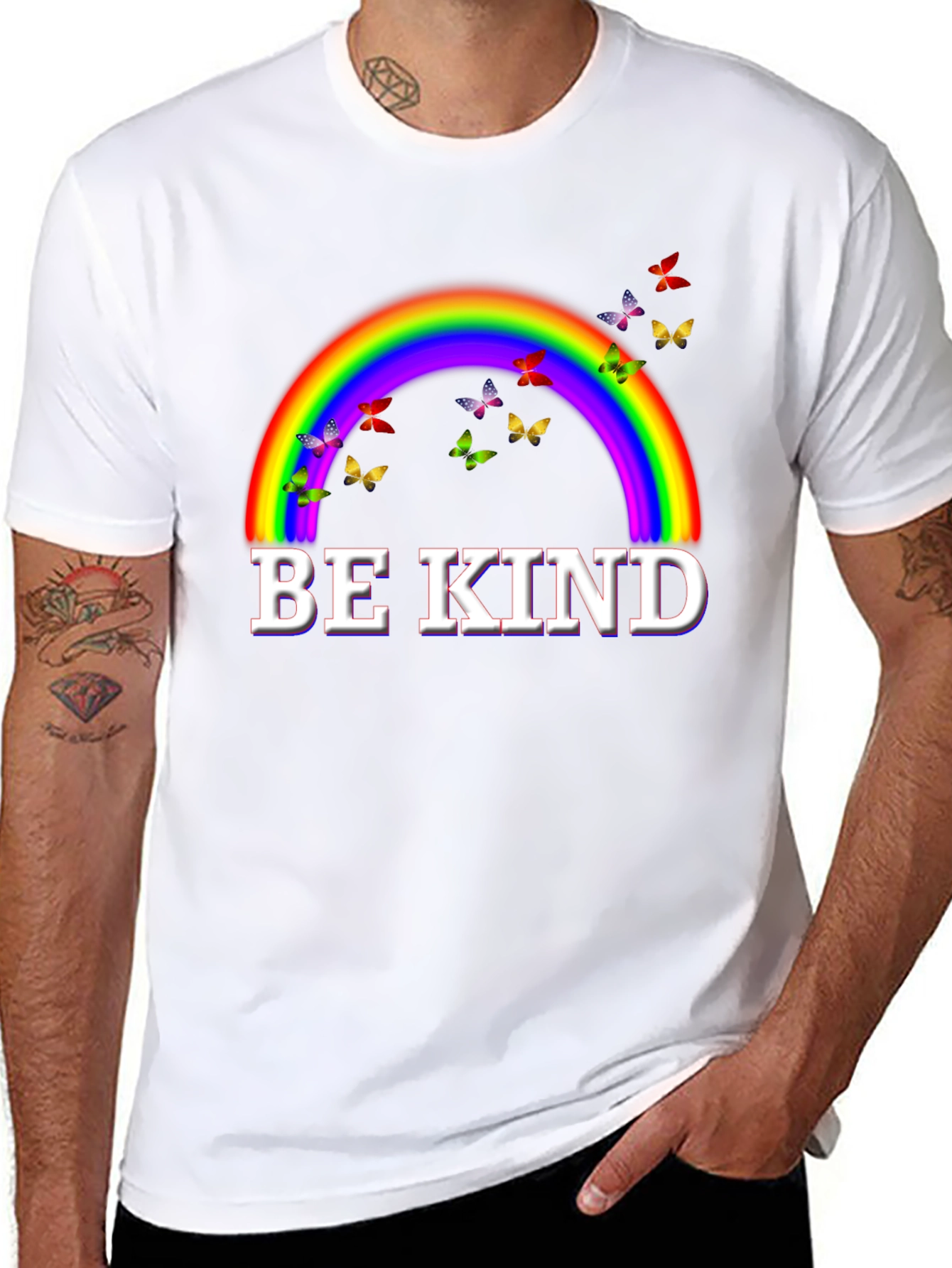 Be Kind Rainbow Butterfly T-Shirt