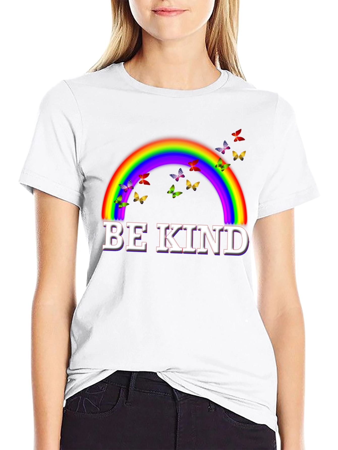Be Kind Rainbow Butterfly T-Shirt