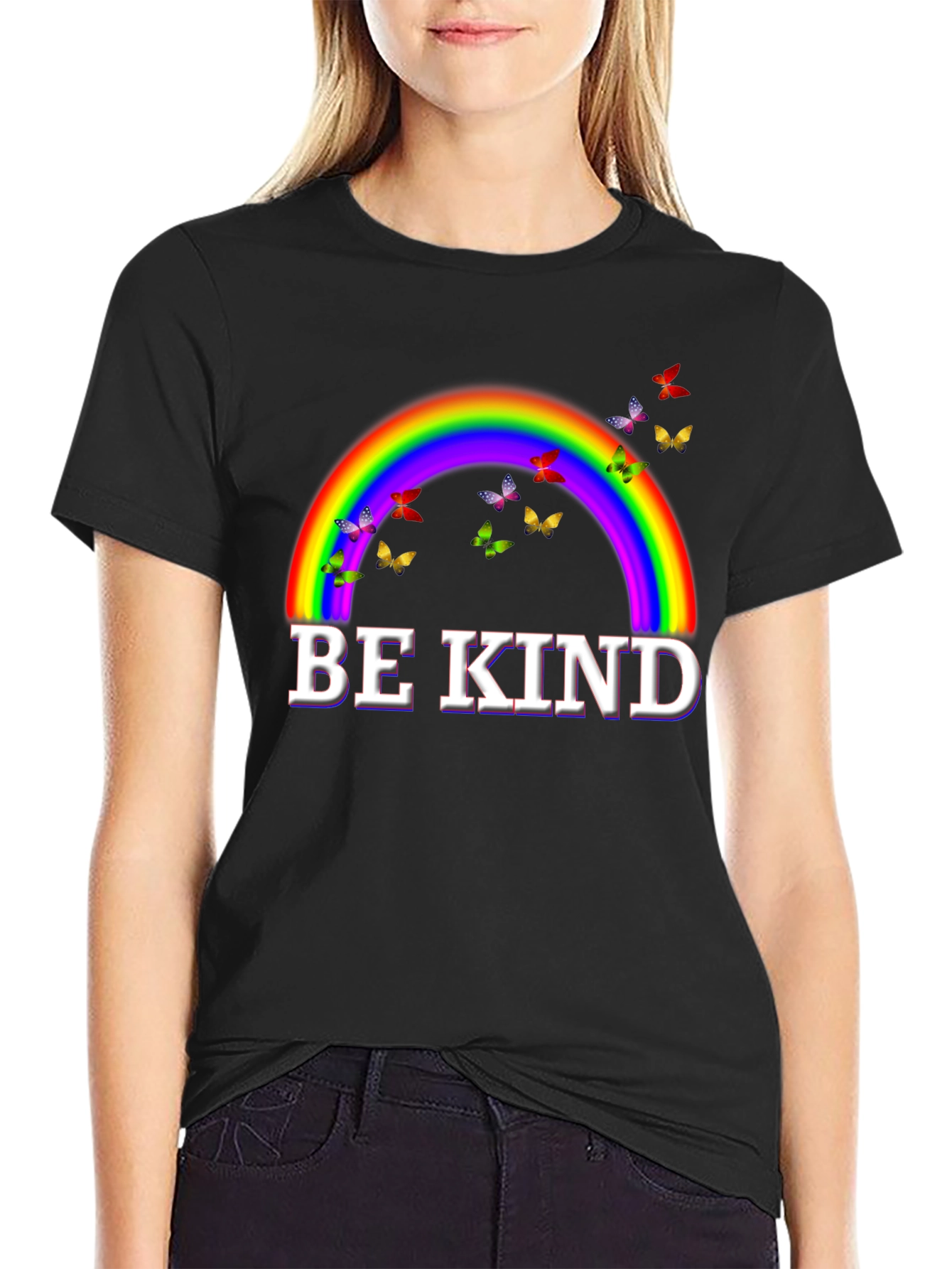 Be Kind Rainbow Butterfly T-Shirt