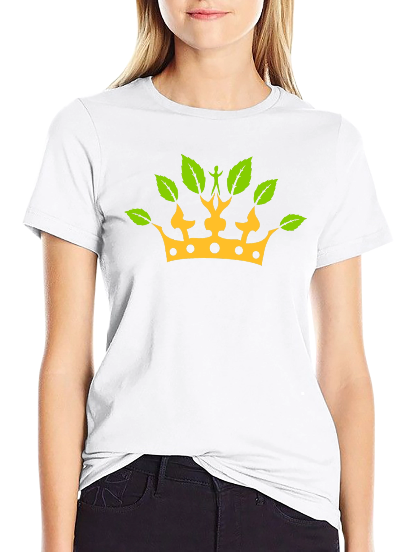 Nature King T-Shirt - Black Cotton Crown Graphic Tee