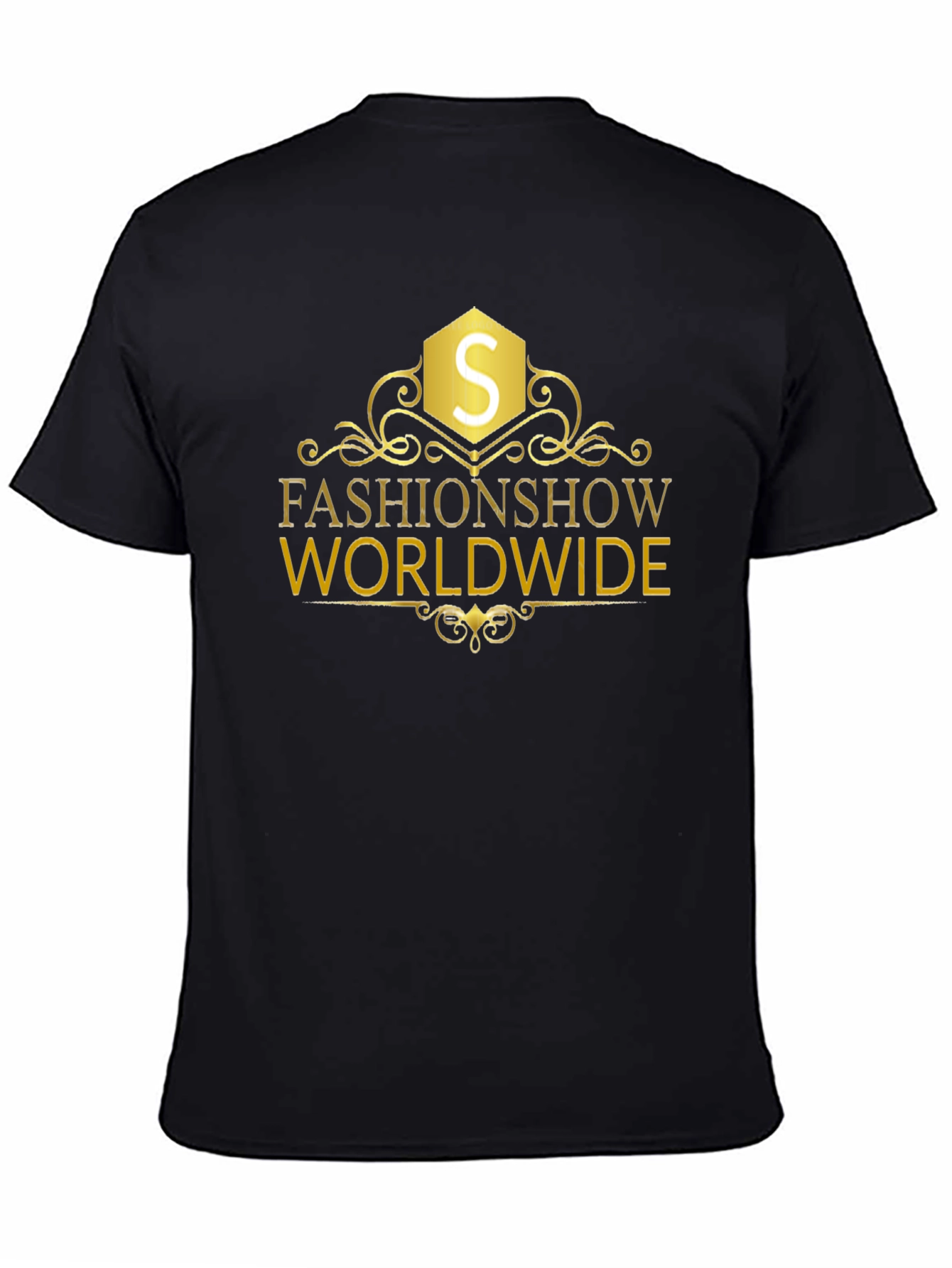 FashionShow Worldwide Black Graphic Tee