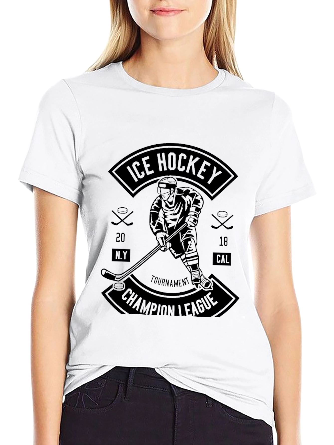 Ice Hockey Champion League Graphic Tee