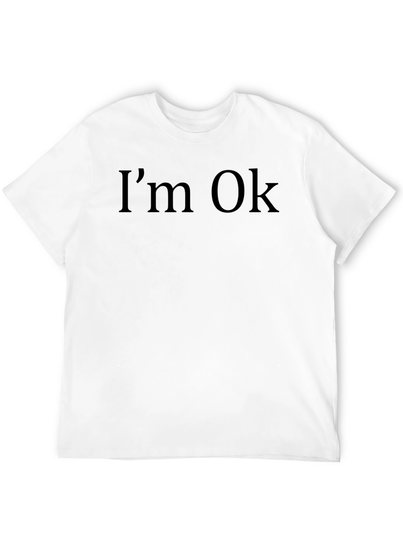 Im Ok Graphic Tee - Mens Basic Black T-Shirt