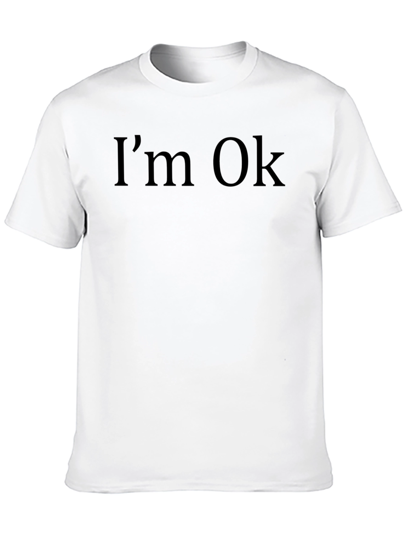 Im Ok Graphic Tee - Mens Basic Black T-Shirt