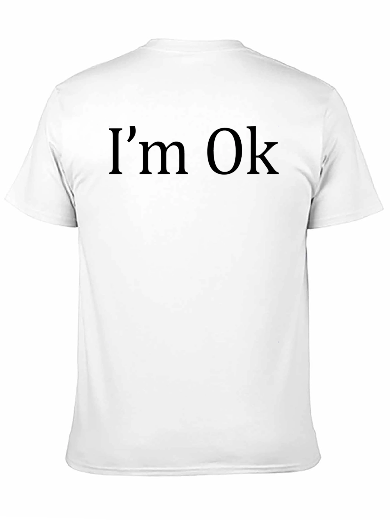 Im Ok Graphic Tee - Mens Basic Black T-Shirt