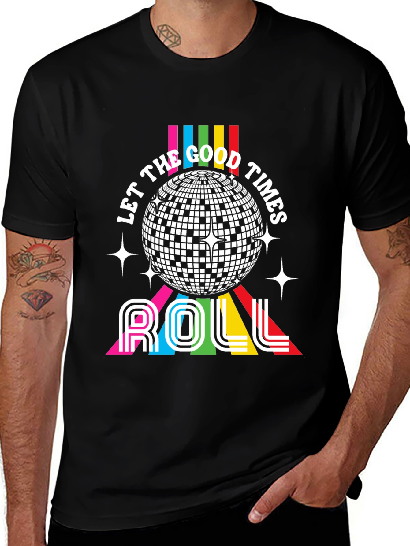 Retro Disco T-Shirt - Let the Good Times Roll!
