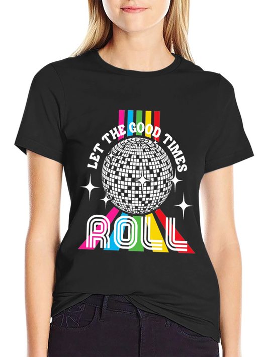 Retro Disco T-Shirt - Let the Good Times Roll!