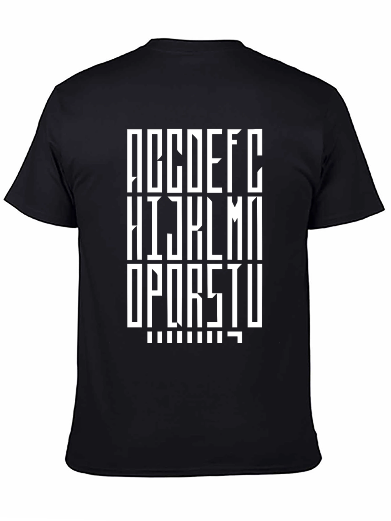 Alphabet Graphic Tee - Stylish Black Shirt
