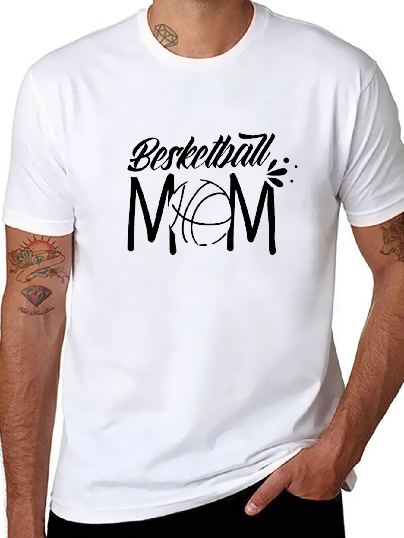 Basketball Mom Graphic T-Shirt - Black